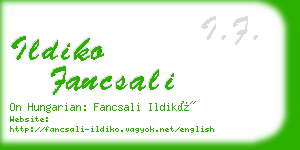 ildiko fancsali business card